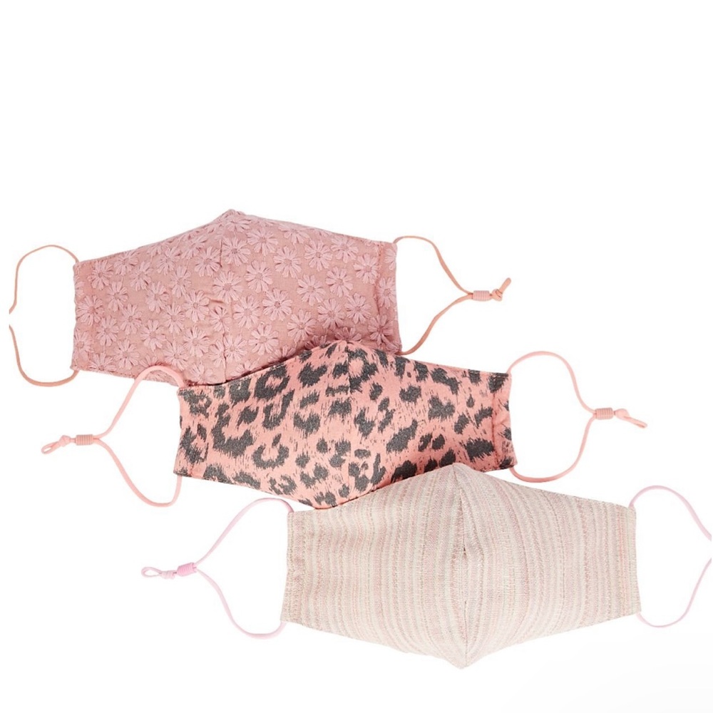 NWT 💗 LELE SADOUGHI Embroidered Face Mask 3-Pack
